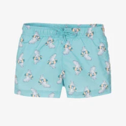Tutto Piccolo Boys Green Hippo Swim Shorts