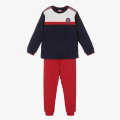 Tutto Piccolo Boys Navy Blue & Red Tracksuit