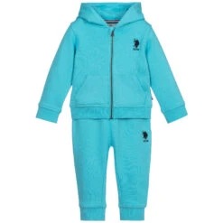 U.S. Polo Assn. Blue Cotton Logo Tracksuit