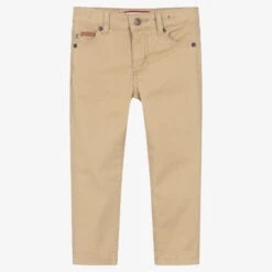 U.S. Polo Assn. Boys Beige Cotton Trousers