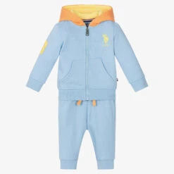 U.S. Polo Assn. Boys Blue Cotton Tracksuit