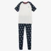 U.S. Polo Assn. Boys Ivory & Blue Cotton Trouser Set