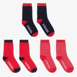 U.S. Polo Assn. Red & Blue Socks (3 Pack)