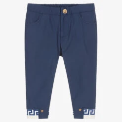 Versace Boys Blue Greca Trousers