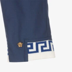 Versace Boys Blue Greca Trousers -The Little Outfit Sales Store versace boys blue greca trousers 495219 f34d66b608488630ec31a43b52feb40b35a04270