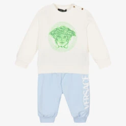 Versace Ivory & Blue Medusa Tracksuit