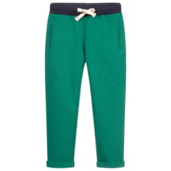 Week-end à La Mer Boys Green Cotton Joggers