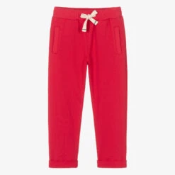 Week-end à La Mer Boys Red Cotton Joggers